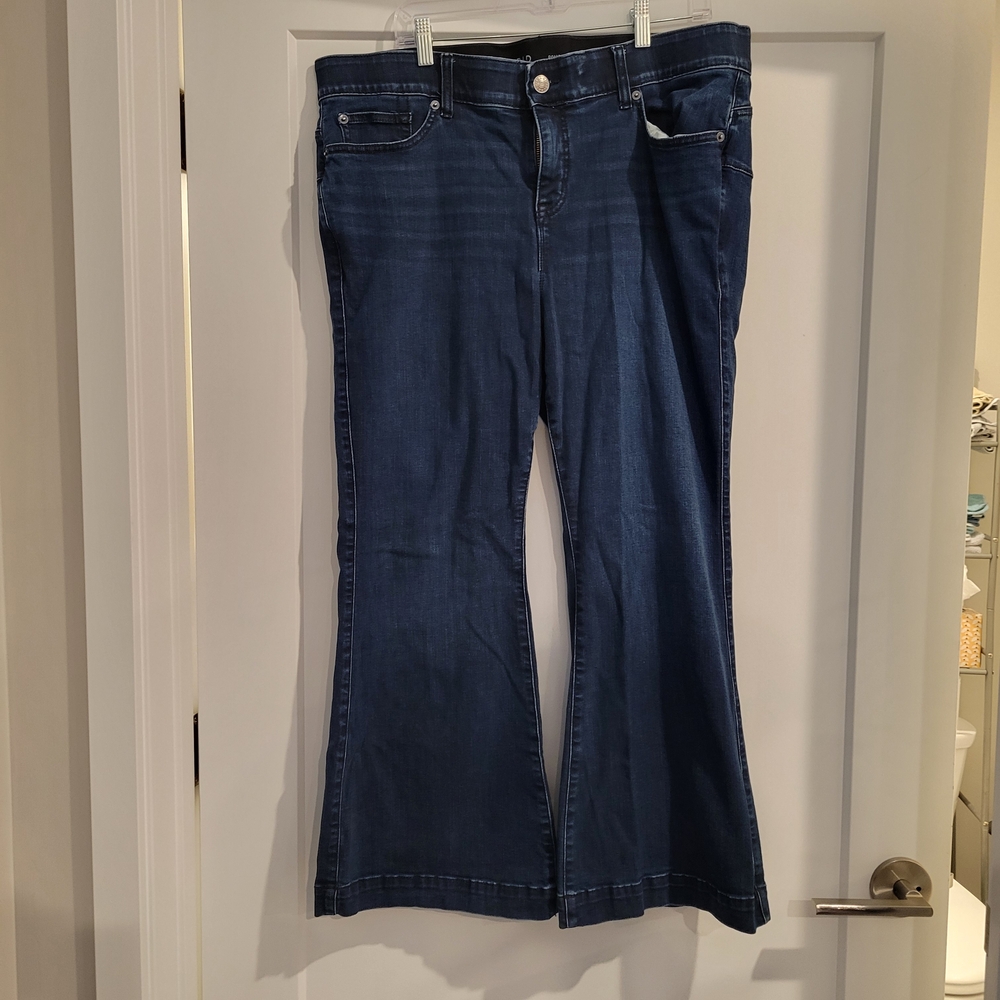 Torrid Dark Blue Bombshell Flare Jeans